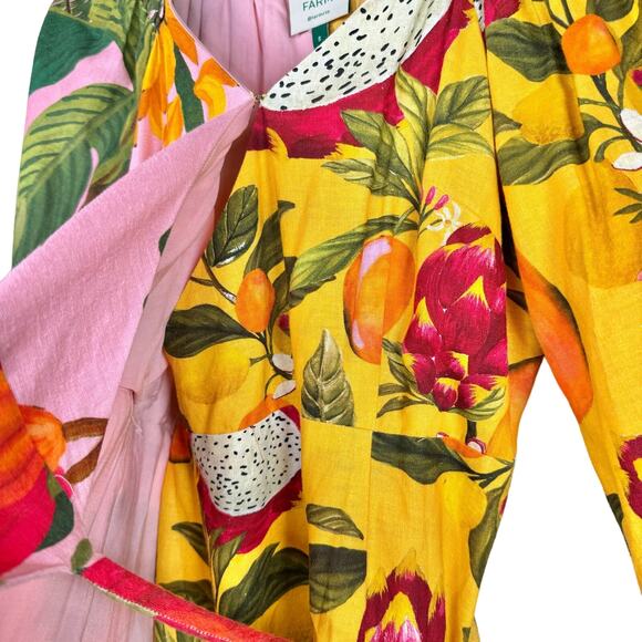 Farm Rio Mixed Print Midi Wrap Dress Small NWT - Picture 6 of 16